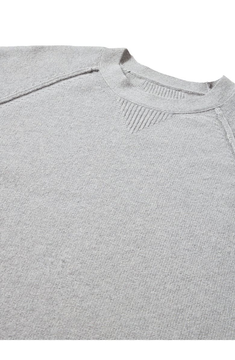 Fortela Harvard Wool Crewneck Sweater with Raglan Sleeve, Alternate, color, Melange