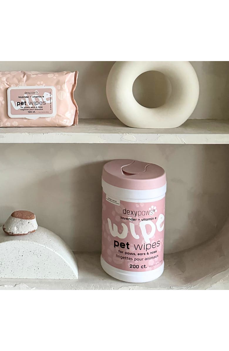 Dexypaws Pet Wipes 200Ct Canister For Grooming Care, Alternate, color, White