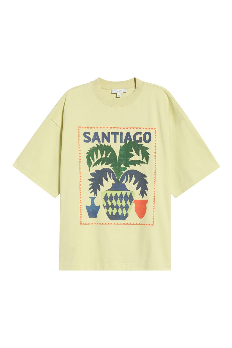 Santiago Oversize Graphic T-Shirt, Main, color, LGREEN