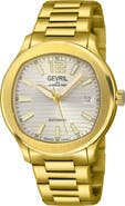 GEVRIL Stuyvesant Automatic Two Tone Bracelet Watch, 42mm