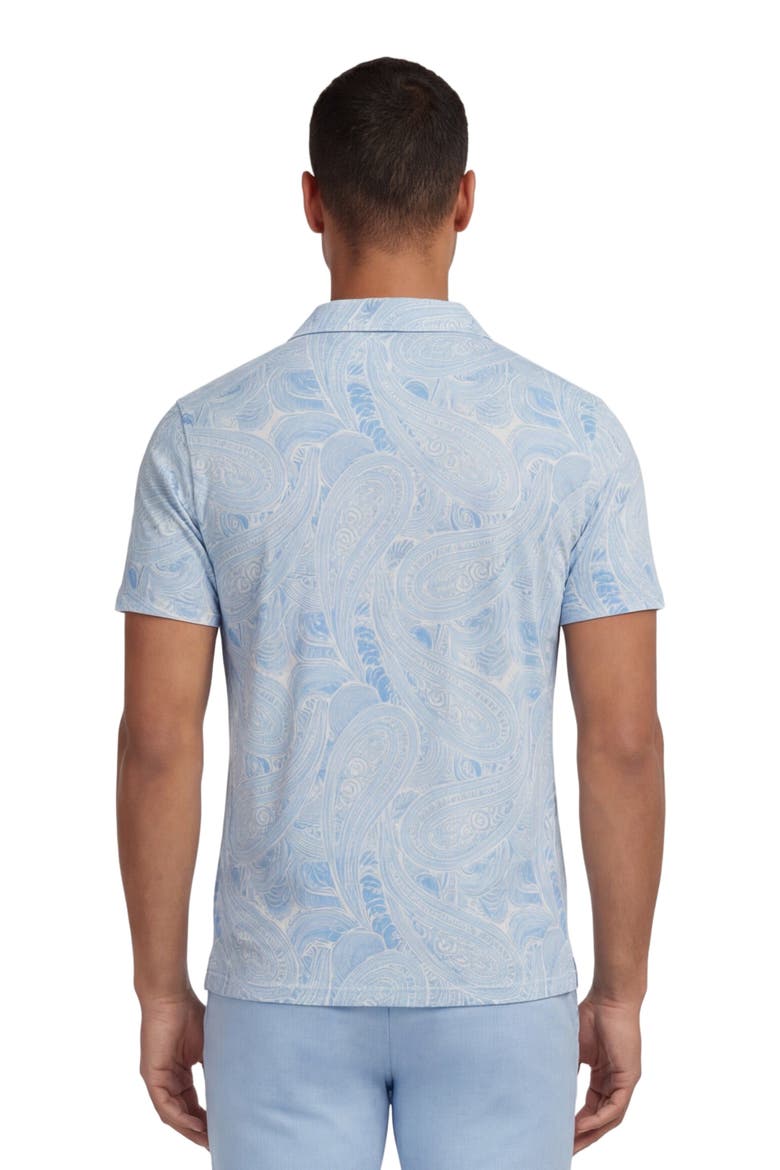 Marakesh Paisley Mens Wool Johnny Collar Polo, Alternate, color, MARAKESH PAISLEY TEAL