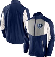 FANATICS Men's Fanatics Branded  Navy Sporting Kansas City Net Goal Raglan Full-Zip Track Jacket
