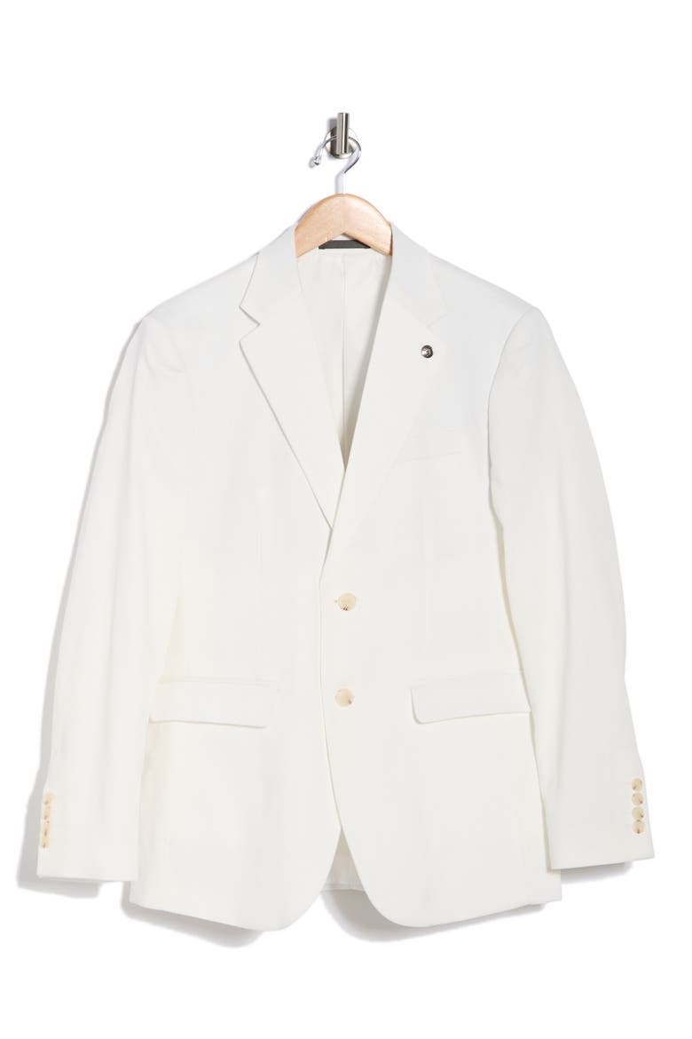 Slim Fit Cotton Blend Sport Coat, Alternate, color, WHITE