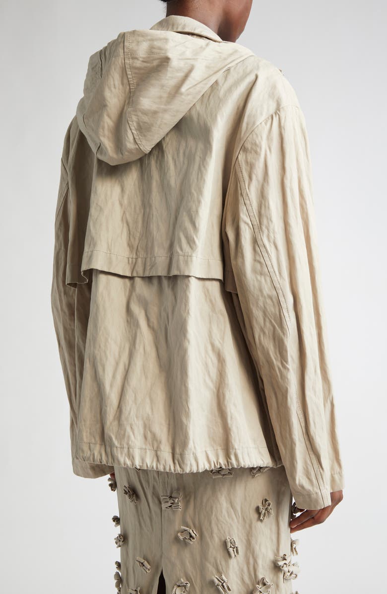 Michael Kors Collection Metallic Gabardine Hooded, Alternate, color, 