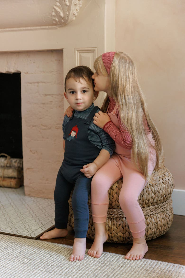 French Terry Autumn Kids Collection - Overalls, Alternate, color, Navy