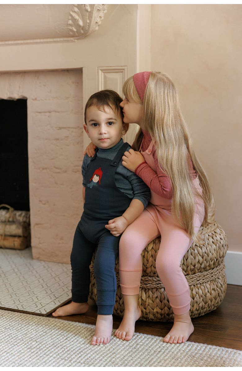 Ely's & Co. French Terry Autumn Kids Collection - Overalls, Alternate, color, Navy