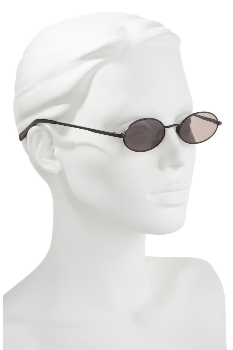 Love Train 51mm Oval Sunglasses, Alternate, color, MATTE BLACK