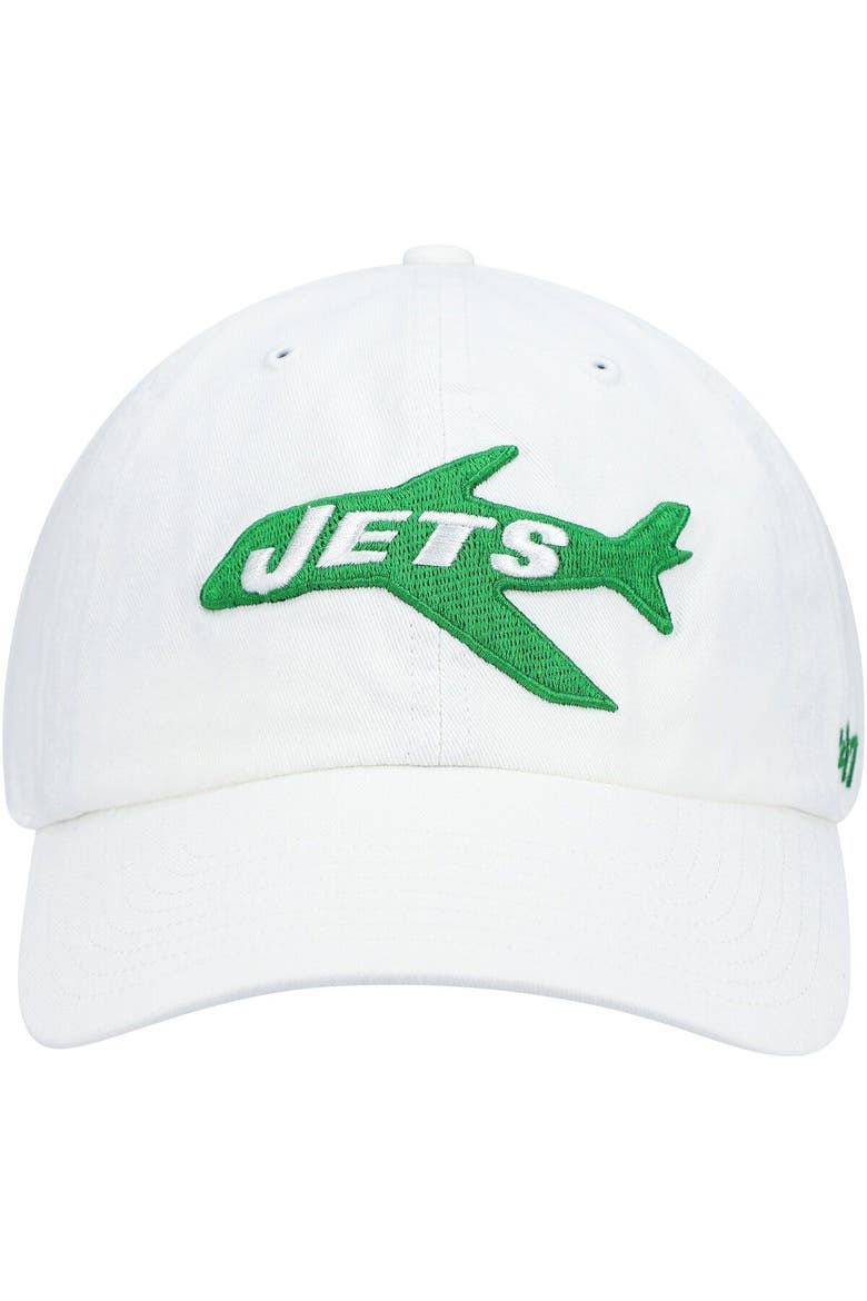 Men's '47 White New York Jets Clean Up Legacy Adjustable Hat, Alternate, color, White