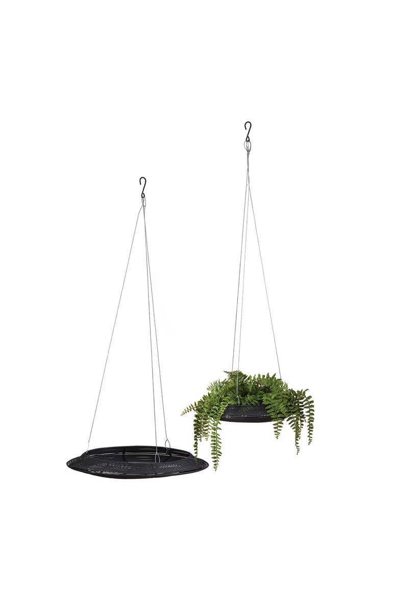 Napa Home & Garden Nash Hanging Baskets Set of 2, Main, color, Black