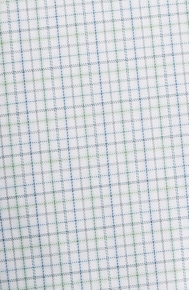 Nordstrom Traditional Fit Plaid Premium Performance Dress Shirt, Alternate, color, Blue- Green Newport Plaid
