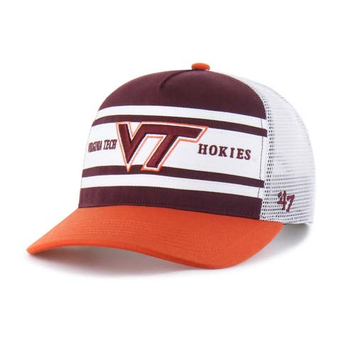 Youth '47 Maroon/Orange Virginia Tech Hokies Super Stripe Hitch Adjustable Trucker Hat