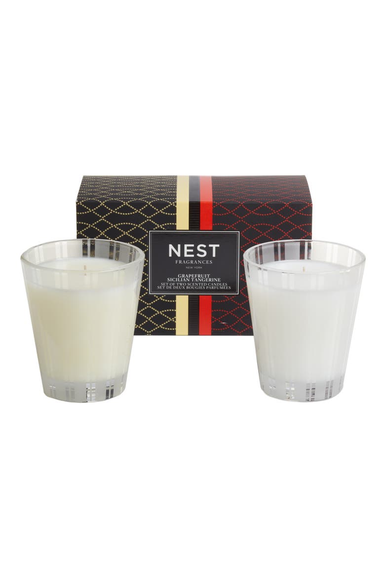 NEST Fragrances Grapefruit & Sicilian Tangerine Classic Candle Duo, Alternate, color, NO COLOR