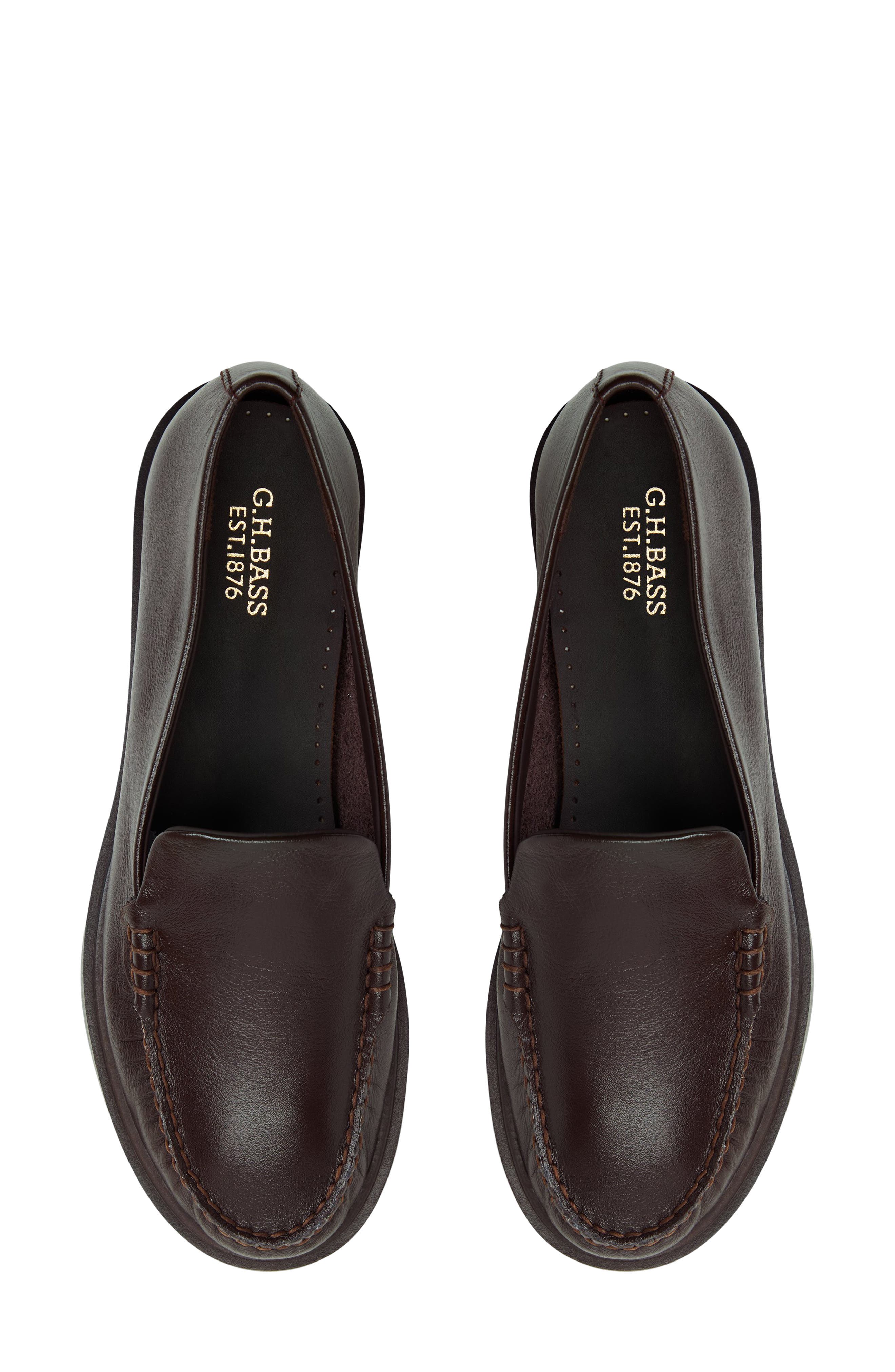 Sloane Leather Loafer, Alternate, color, DARK CHOCO