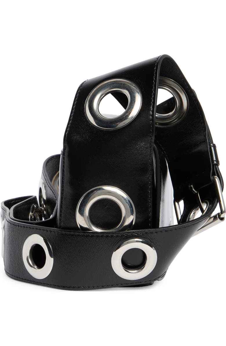 Moschino Metal Logo Crossbody Shoulder Bag, Alternate, color,