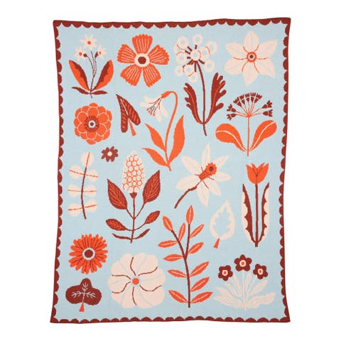 Petals Knit Throw Blanket