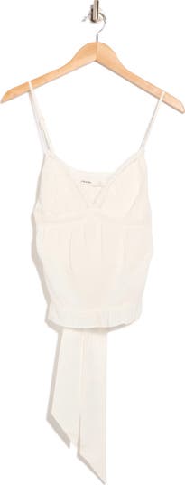 Embroidered Tie Back Tank Top