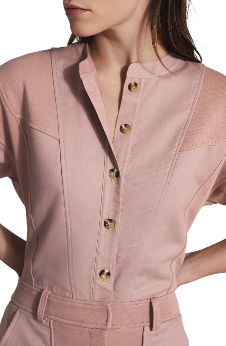 Reiss Emlyn Mix Media Cotton Blend Dress, Alternate, color, 