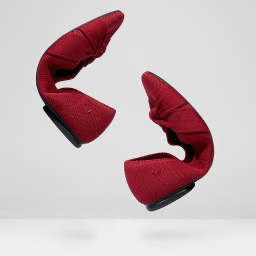 Vivaia Almond-toe Knotted Flats In Ruby Red