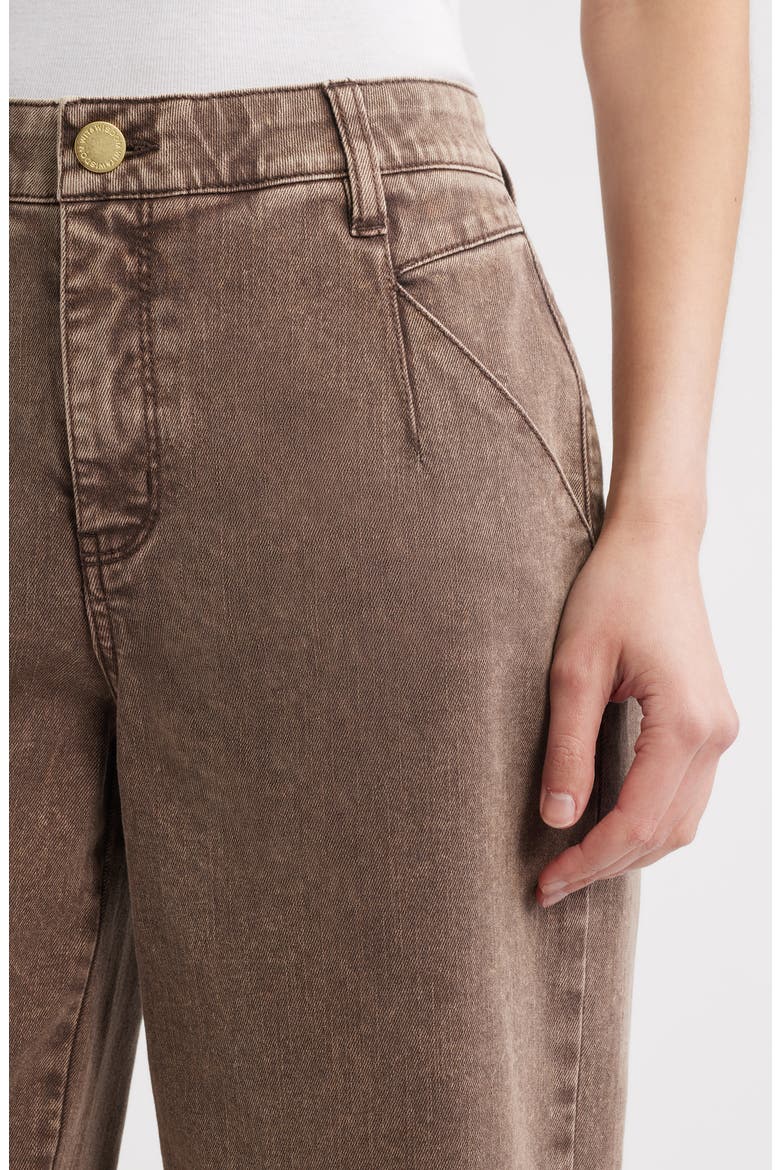 Wyatt Skyrise Washed Ankle Wide Leg Jeans, Alternate, color, WASHED DARK WALNUT