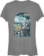 Star Wars: The Mandalorian and Grogu Juniors Star Wars The Mandalorian and Grogu Galaxy's Most Wanted Comic Art T Shirt