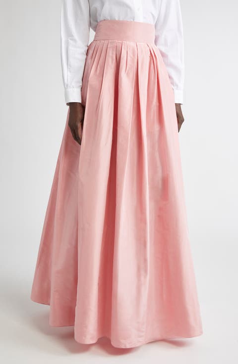 High Waist Silk Ball Skirt