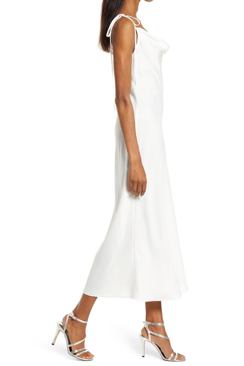 The Beverly Cowl Neck Midi Dress, Alternate, color, IVORY