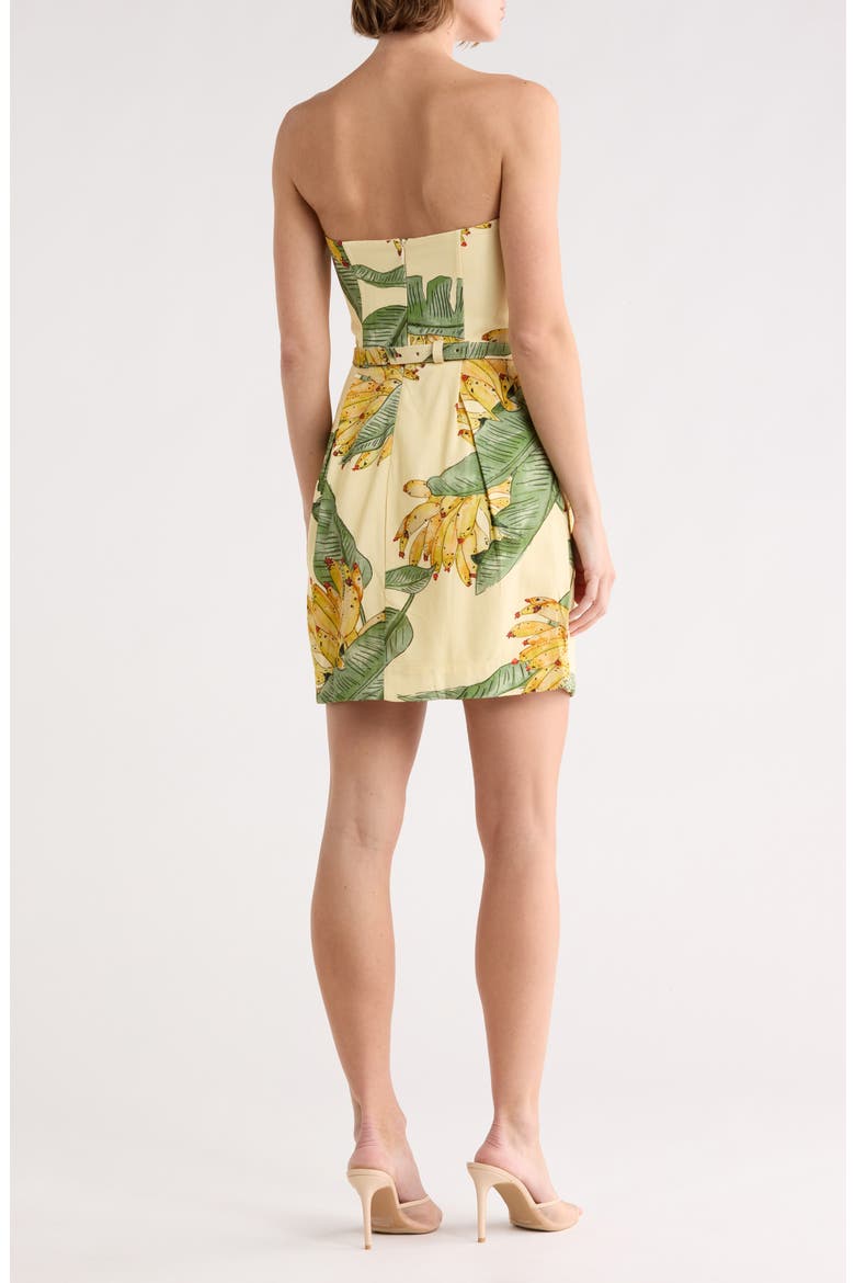 Paradise Print Strapless Minidress, Alternate, color, PARADISE PRINT