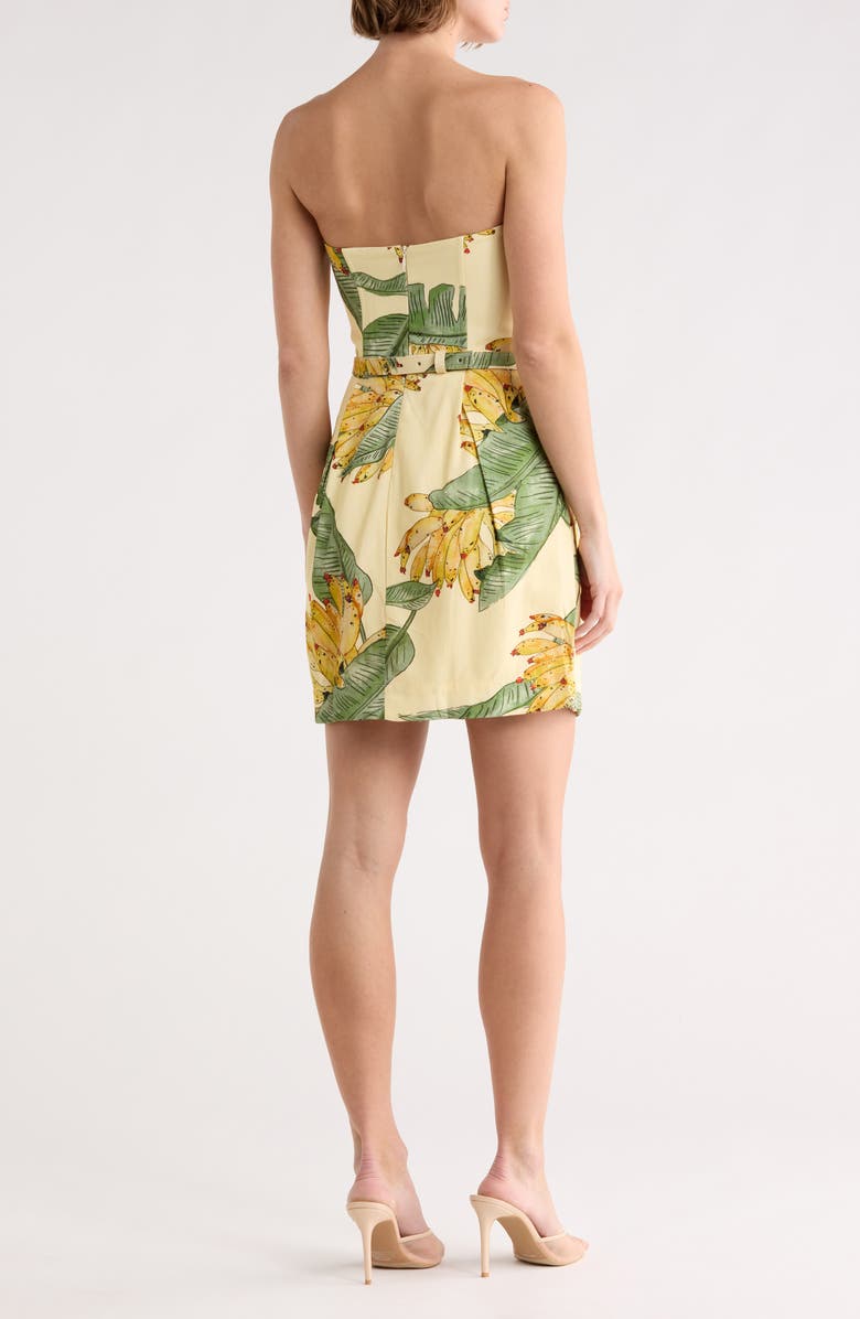 DRESS TO Paradise Print Strapless Minidress, Alternate, color, Paradise Print