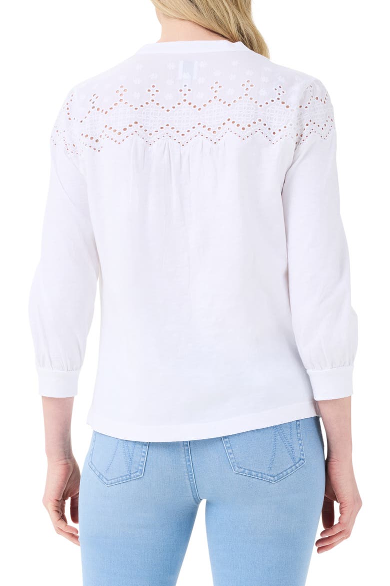 Cotton Eyelet Shirt, Alternate, color, PAPER WHITE