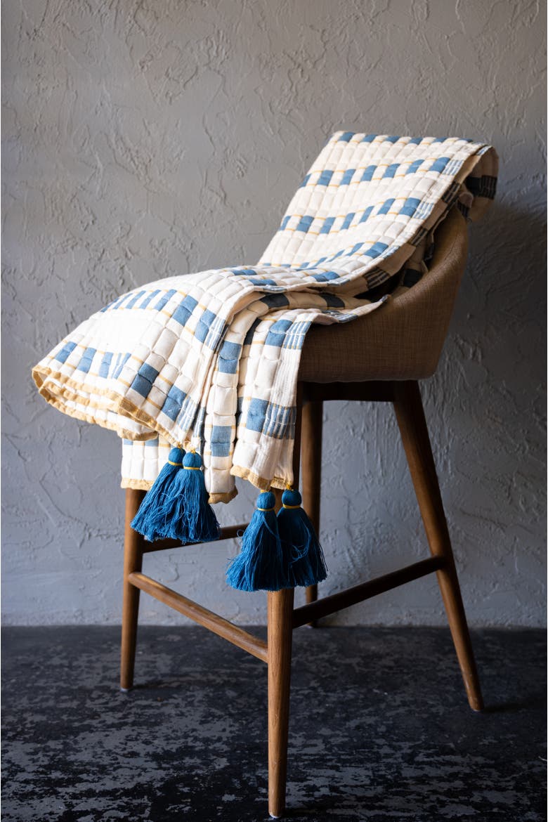 Handwoven Sujani Throw, Alternate, color, Indra