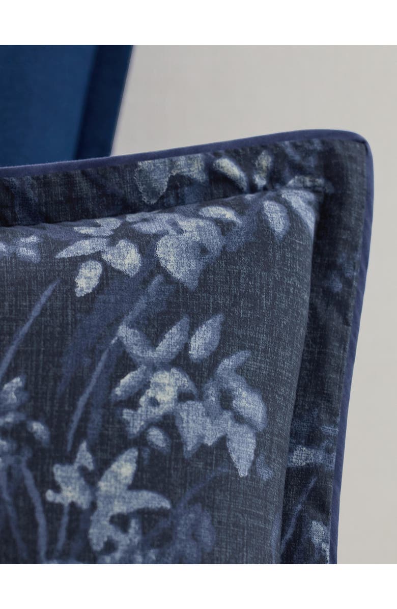 Lauren Ralph Lauren Caterina Floral & Stripe Reversible Cotton Percale Duvet Cover & Sham Set, Alternate, color, Navy