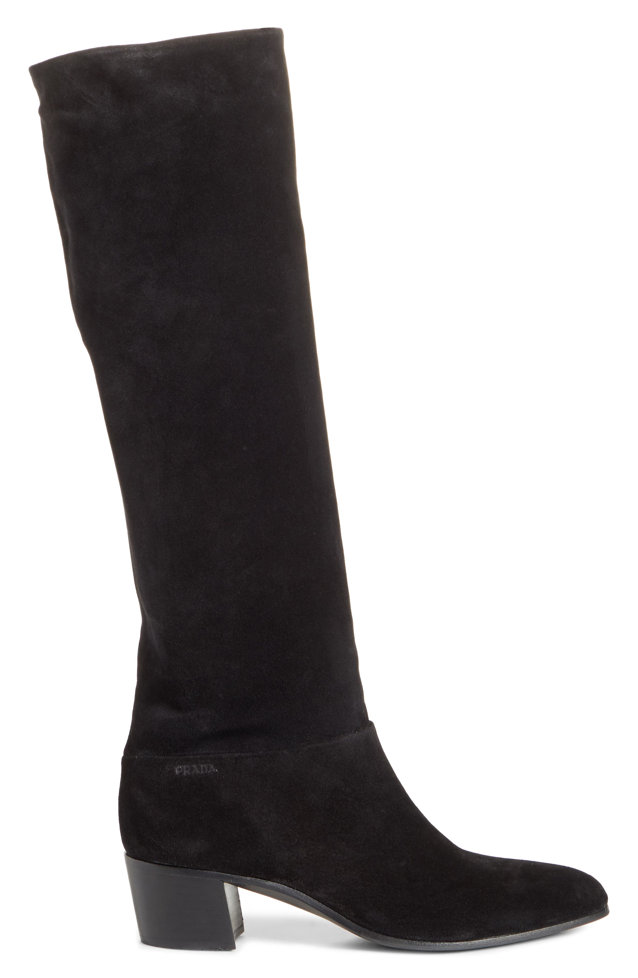 Prada Knee High Boot, Alternate, color, 