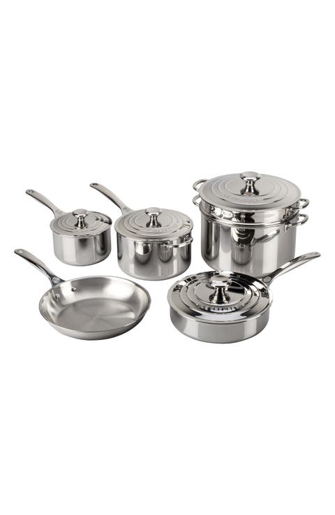 Stainless Steel Cookware 10-Piece Set