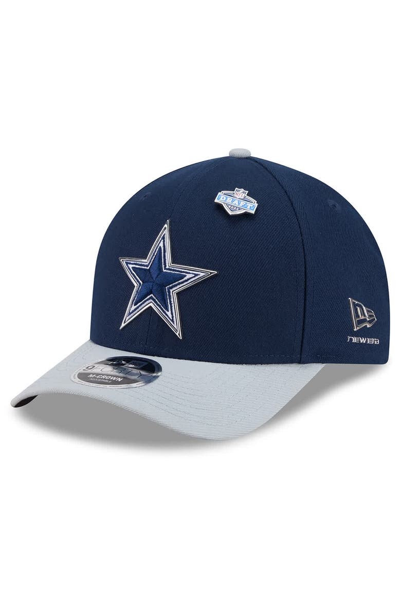 Men's New Era  Navy/Silver Dallas Cowboys 2026 NFL Draft 9FORTY M-Crown Adjustable Hat, Main, color, Navy
