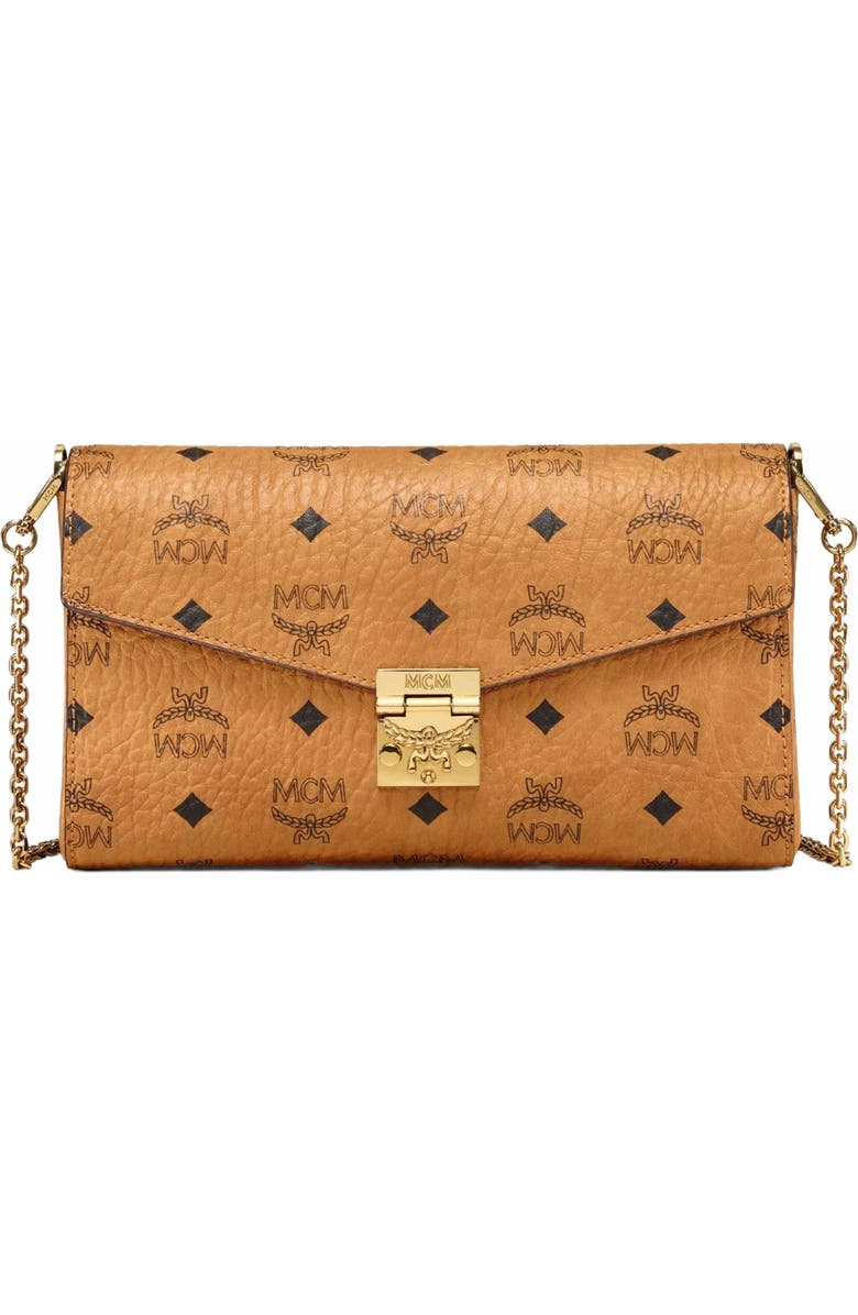 MCM Tracy Crossbody in Visetos, Main, color, Cognac