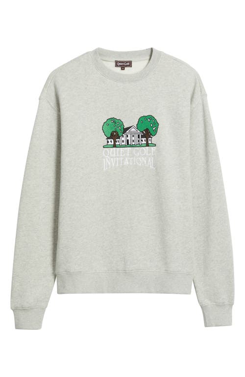 Quiet Golf Invitational Embroidered Sweatshirt In Gray