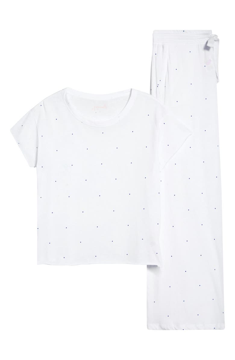 Papinelle Jada Organic Cotton Pajamas, Alternate, color, White Navy Spot