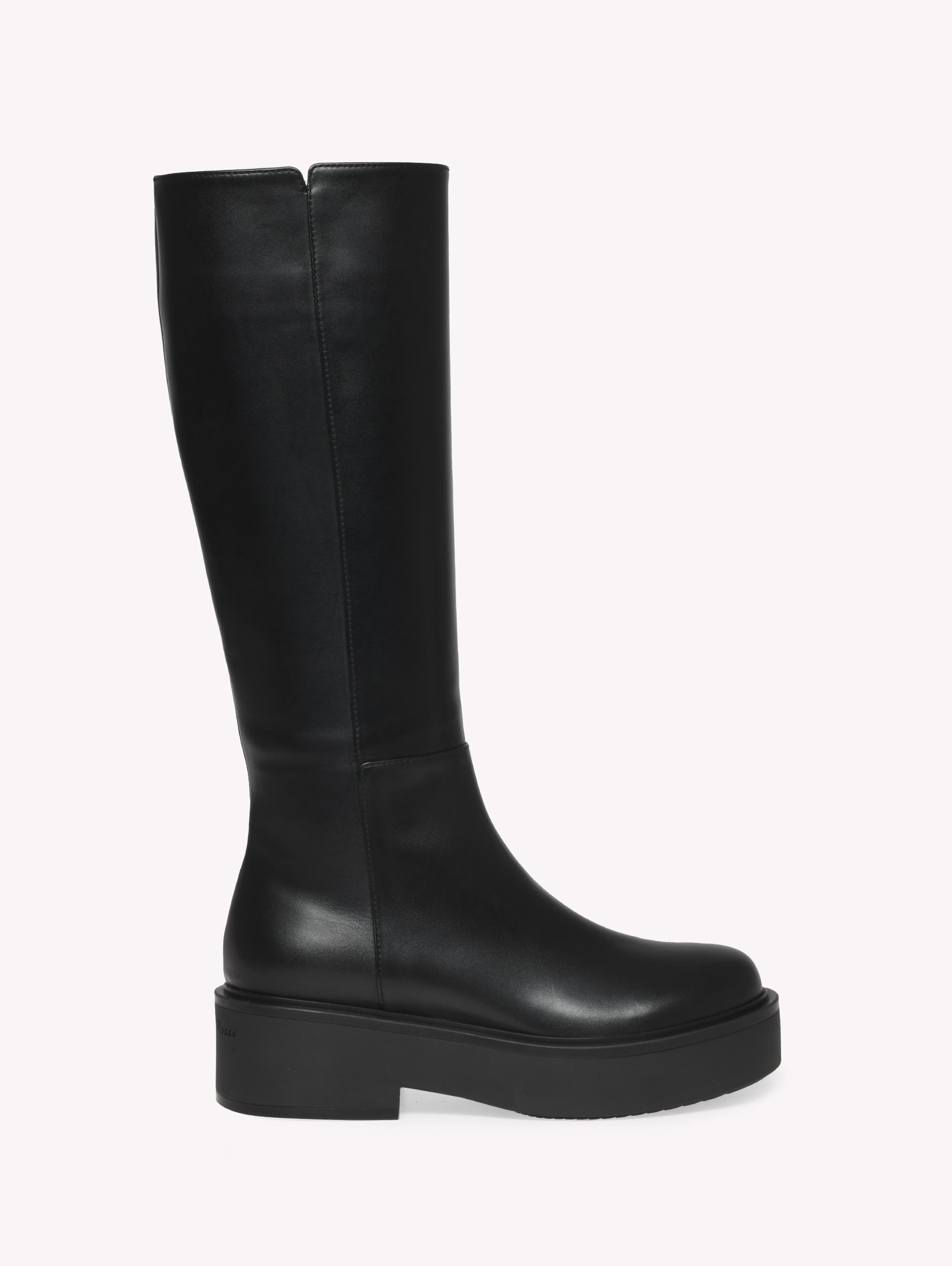 Gianvito Rossi Hiro Boot Boots, Main, color, Black Leather
