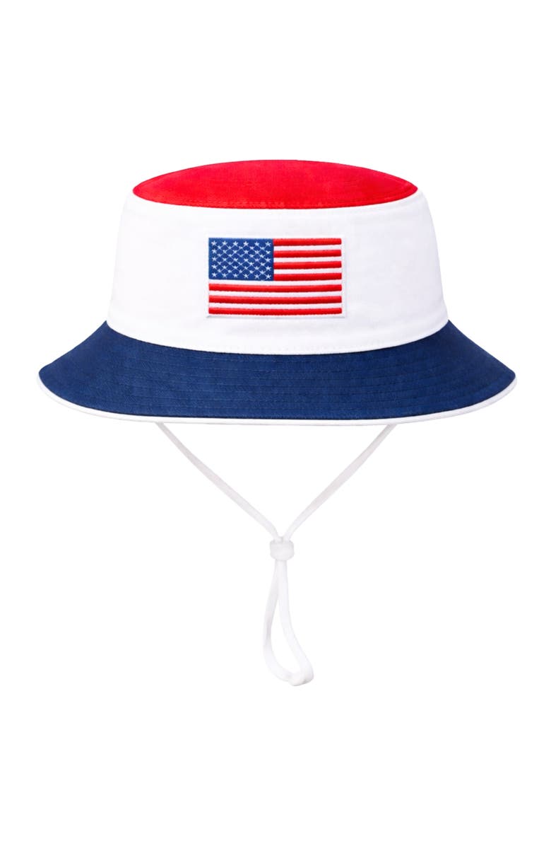 Bits & Bows American Flag Bucket Hat, Alternate, color, Red/White/Blue