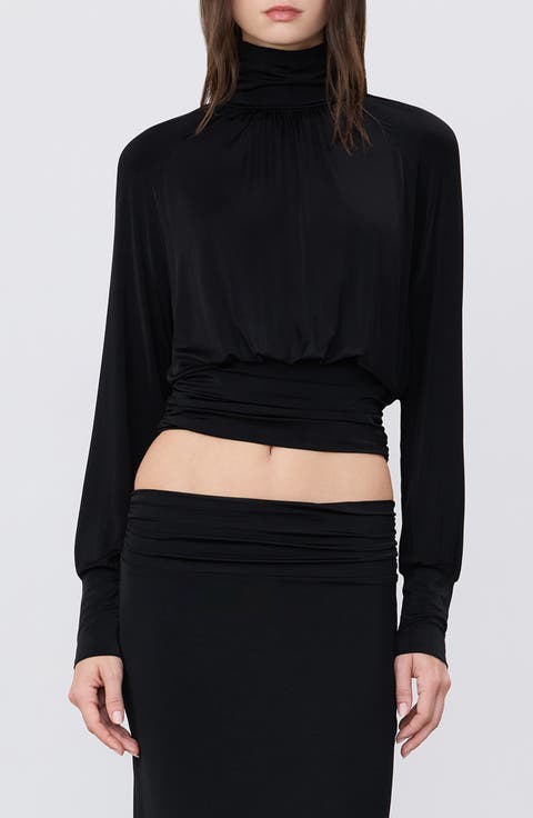 Anouk Cropped Turtleneck Top