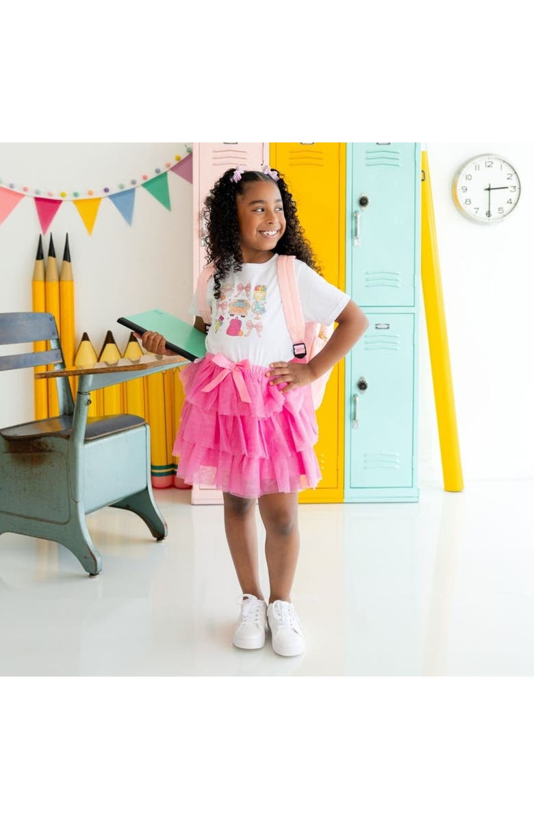 Sweet Wink Raspberry Bow Tiered Tutu, Alternate, color, Raspberry