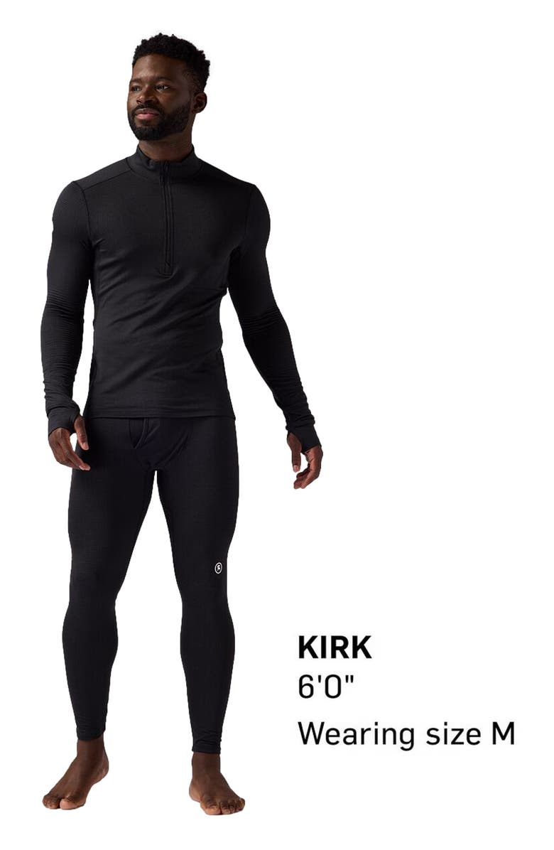 Backcountry Pines Micrrid Ultra-Lt Baselayer 1/4-Zip Top - Men's, Alternate, color, Black