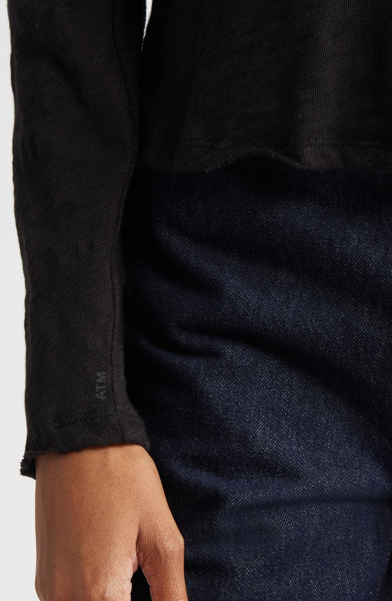 ATM Anthony Thomas Melillo Destroyed Long Sleeve Slub Jersey Tee, Alternate, color,