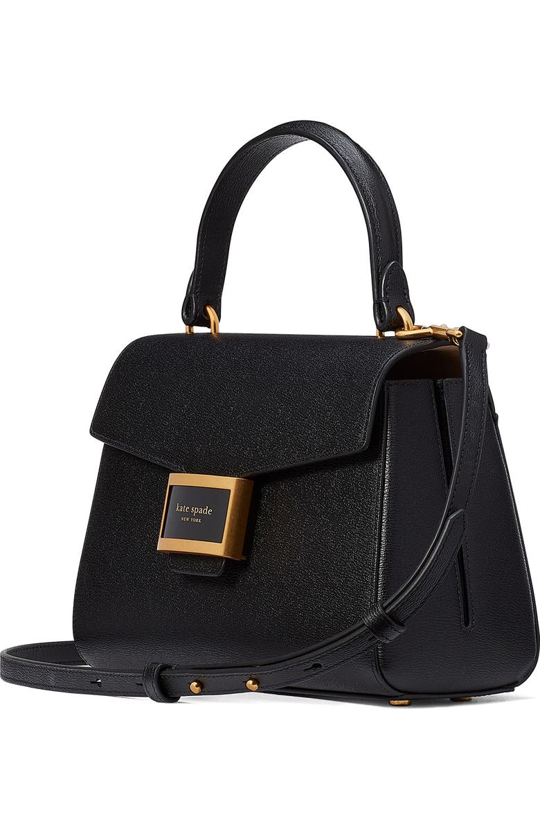 Kate Spade New York small katy textured leather top handle bag, Alternate, color,