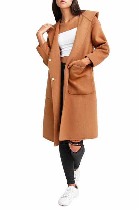Belle & Bloom Walk This Way Wool Blend Oversized Coat
