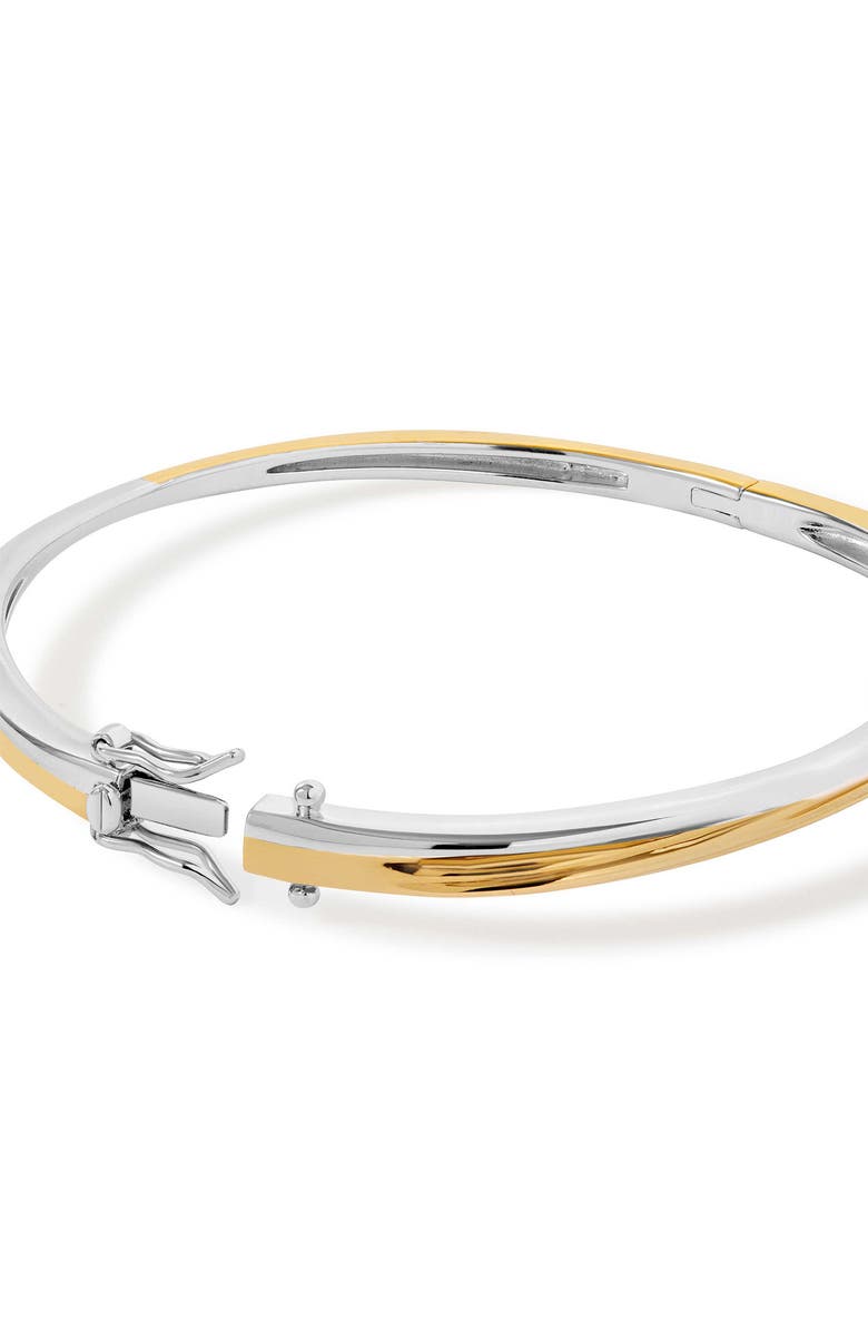 Astley Clarke Aurora Weave Mixed Metal Bangle, Alternate, color, Gold