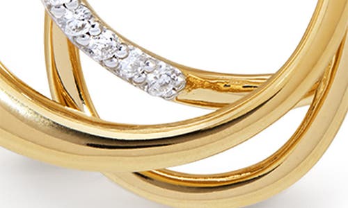 Monica Vinader Nura Lab-created Diamond Pavé Stud Earrings In Gold