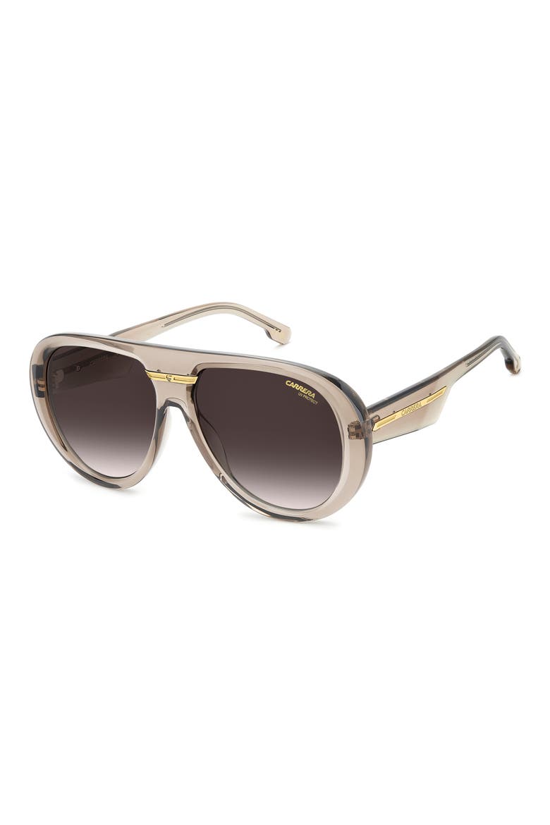 Victory 59mm Gradient Pilot Sunglasses, Alternate, color, NUDE/ PINK DS