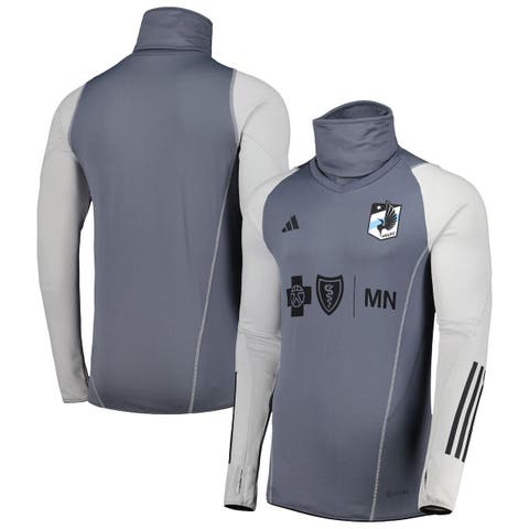 Men's adidas Gray Minnesota United FC Warm Raglan COLD.RDY Top