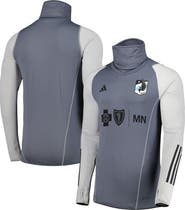 adidas Men's adidas Gray Minnesota United FC Warm Raglan COLD.RDY Top